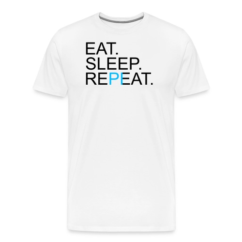 Eat Sleep Repeat PI Mathe Hell - Männer Premium T-Shirt