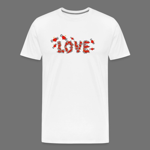 Flying Hearts LOVE - Miesten premium t-paita