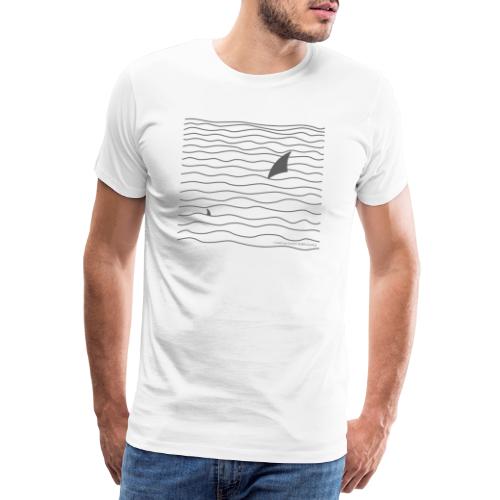 Windsurfer & Shark (black) - Männer Premium T-Shirt