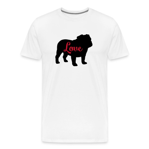 bulldog love - Camiseta premium hombre