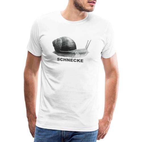 Schnecke Weichtier grau - Männer Premium T-Shirt