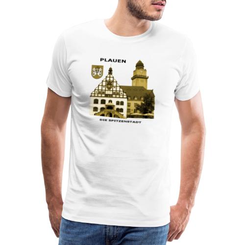 Plauen Vogtland Spitzenstadt Rathaus - Männer Premium T-Shirt