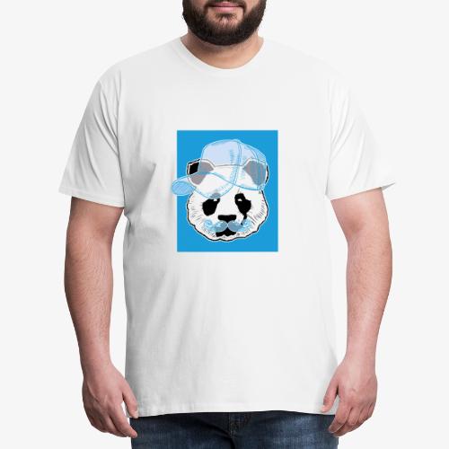 Panda - Cap - Mustache - Männer Premium T-Shirt