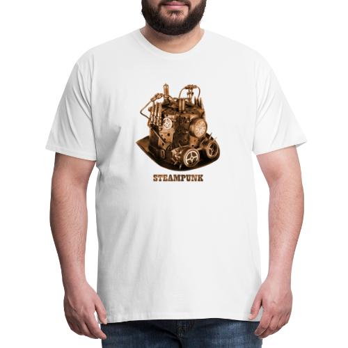 Steampunk Helm Hut Zahnrad - Männer Premium T-Shirt
