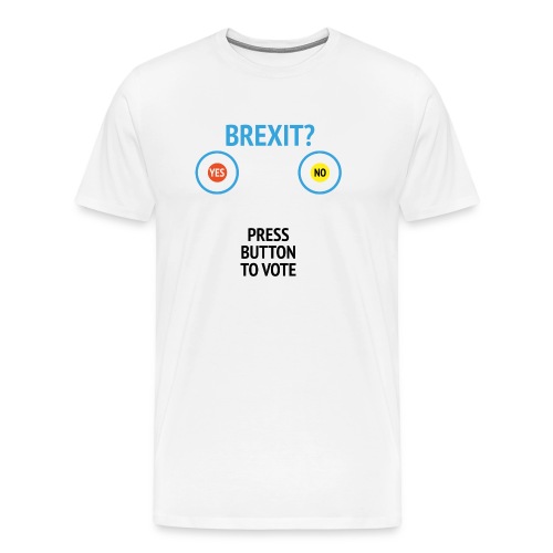 Brexit: Press Button To Vote - Herre premium T-shirt