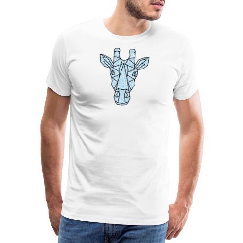 Blauwe giraffe - Mannen Premium T-shirt