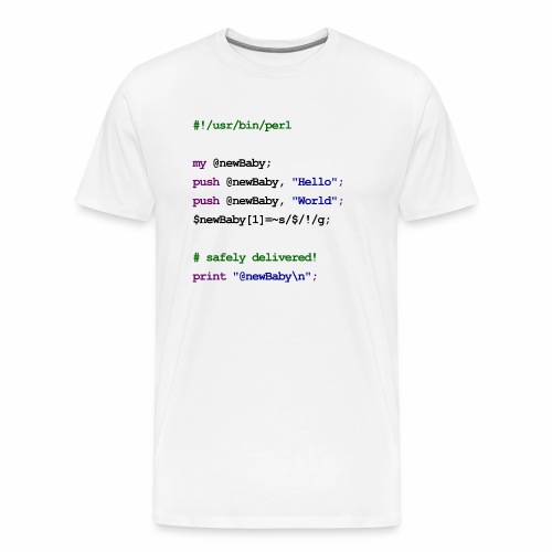 Hello World Perl Baby - Men's Premium T-Shirt