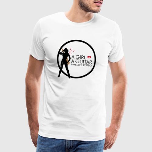 girl & guitar - Herre premium T-shirt