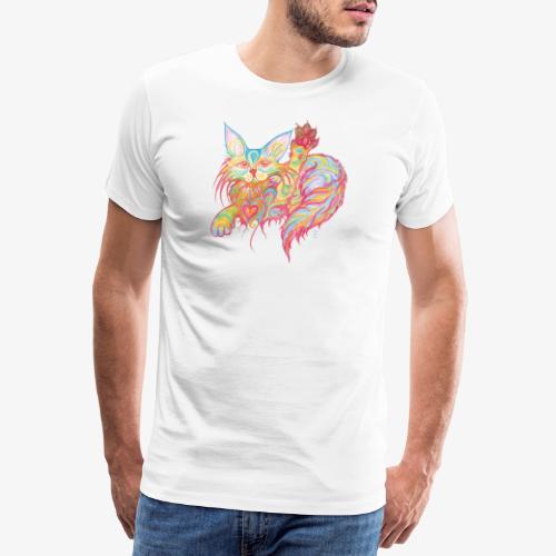 Winkekatze mit Herz - Männer Premium T-Shirt