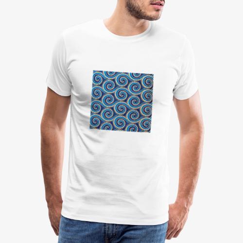 Spirales au motif bleu - T-shirt Premium Homme
