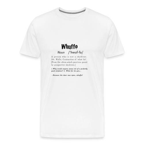 Whuffo black - Miesten premium t-paita