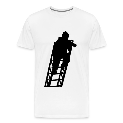 Un Sapeur Pompier sur échelle - T-shirt Premium Homme