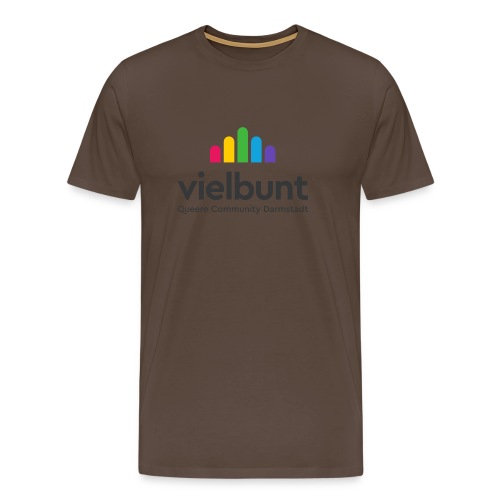 vielbunt Logo Schwarz mit Claim - Männer Premium T-Shirt