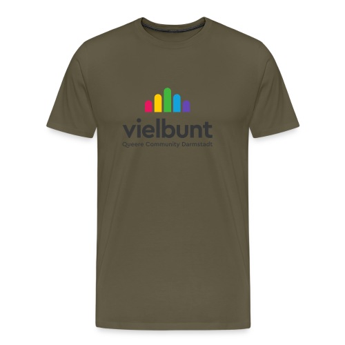 vielbunt Logo Schwarz mit Claim - Männer Premium T-Shirt