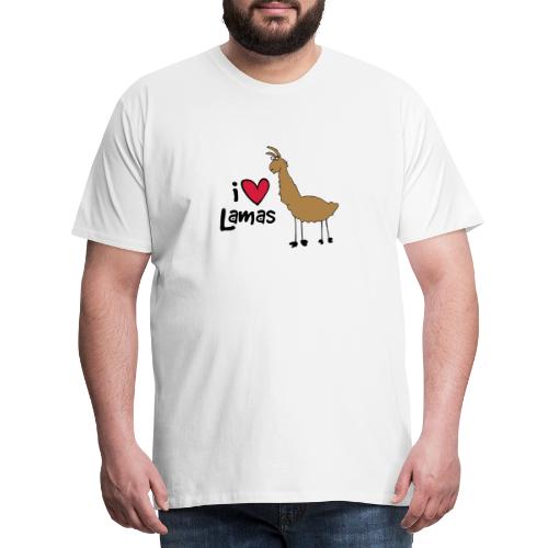 I love Lamas - Männer Premium T-Shirt