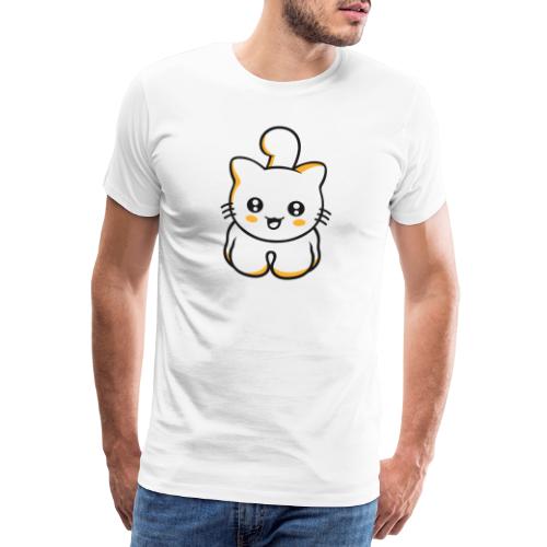 Chat mignon hilare - Koszulka męska Premium