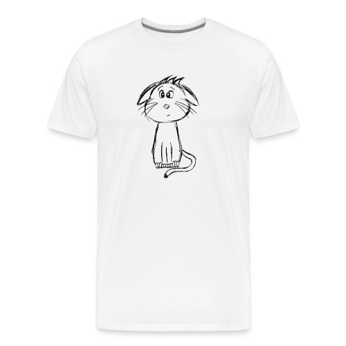 Kat kattunge sort scribblesirii - Herre premium T-shirt