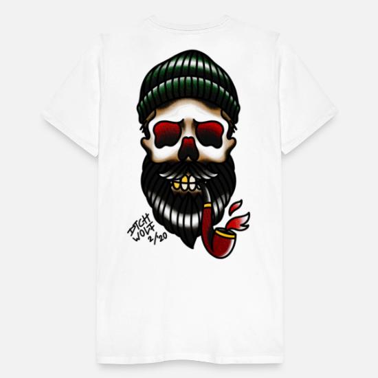 Traditional Bearded Skull Tattoo Design' Men's Premium T-Shirt | Spreadshirt