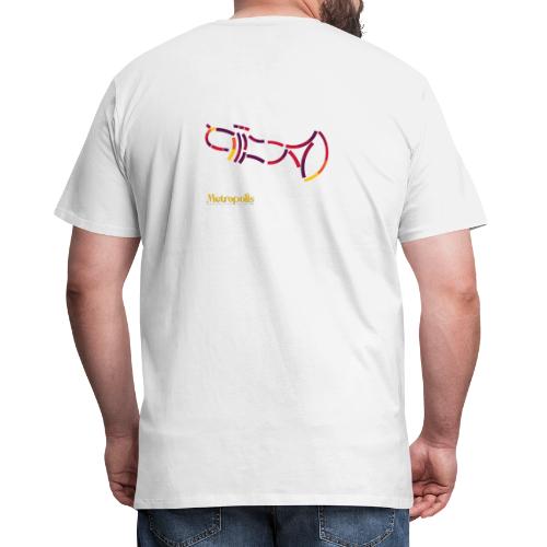 Trumpet, rugzijde - Mannen Premium T-shirt