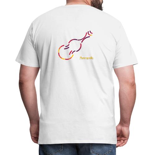 Violin, rugzijde - Mannen Premium T-shirt