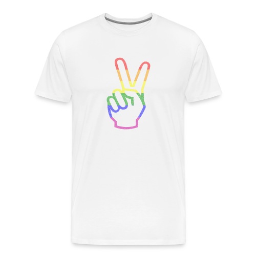 Peace-Hand-Used-Look - Männer Premium T-Shirt