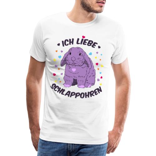 Ich liebe Schlappohren Kaninchen Zwergwidder - Männer Premium T-Shirt