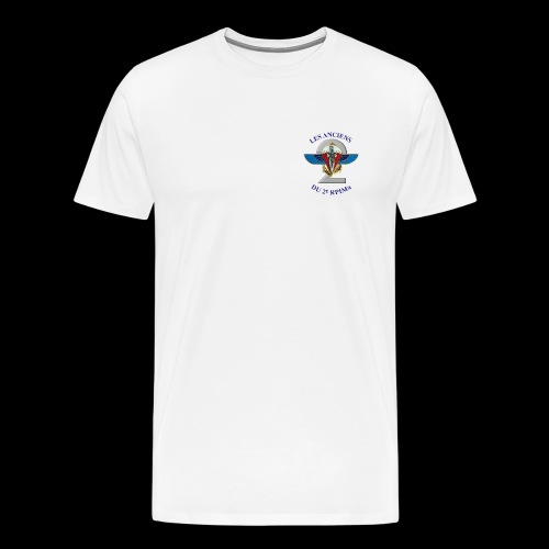 ANCIENS2 logo texte bleu detoure BD png - T-shirt Premium Homme