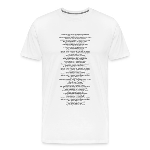 All Star Lyrics - Mannen Premium T-shirt