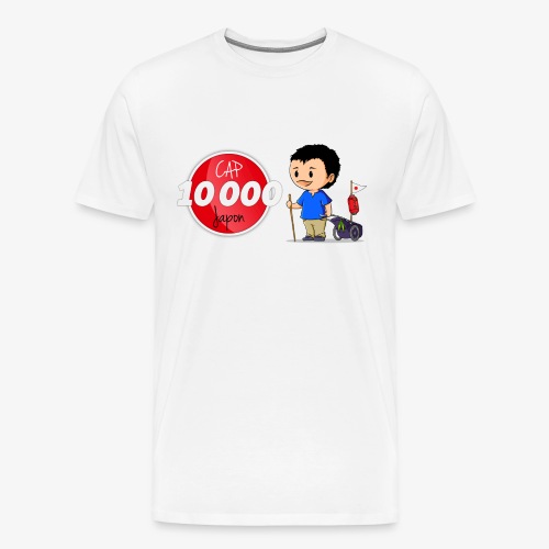 Logo Cap 10 000 Japon - Premium T-skjorte for menn