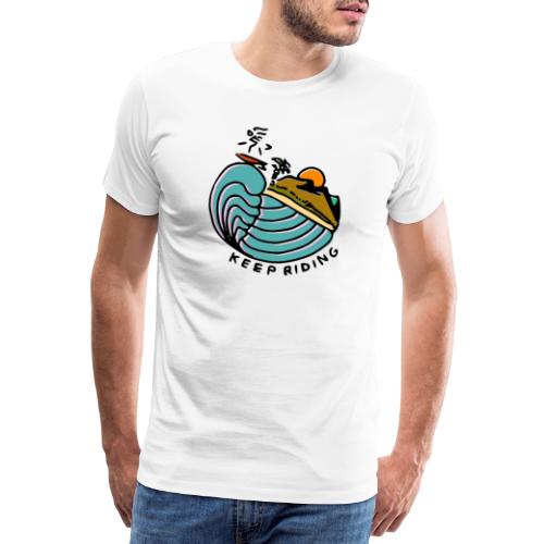 Surfeur au Couchant - T-shirt Premium Homme