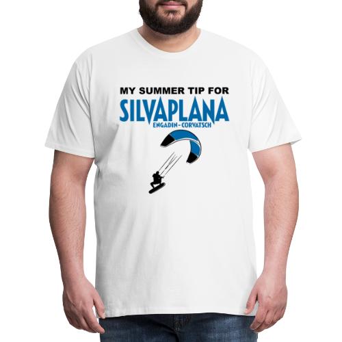Mein Sommertip für Silvaplana, Kitesurfen. Engadin - Männer Premium T-Shirt