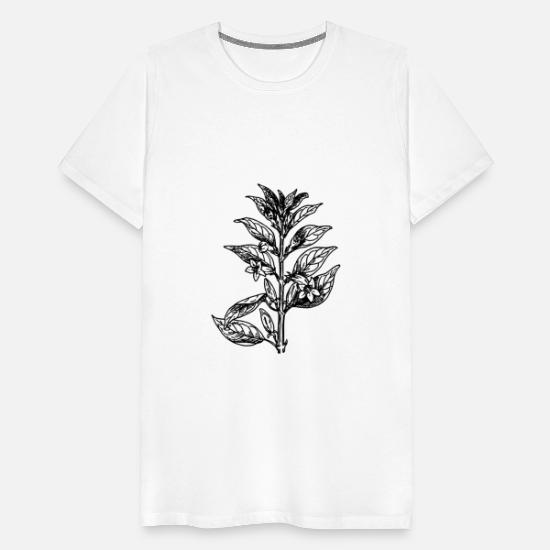 Hojas de planta regalo flor dibujo boceto' Camiseta premium hombre |  Spreadshirt