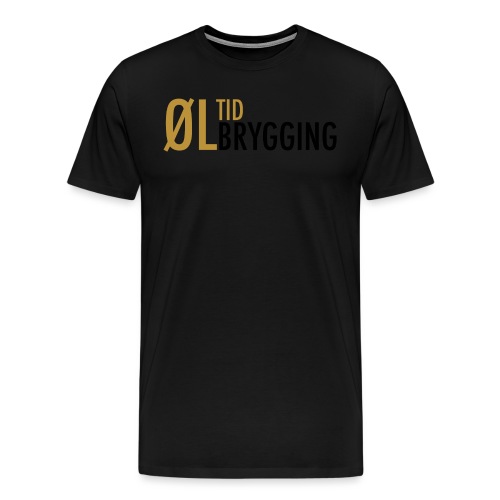 ØLTID ølbrygging svart2 - Premium T-skjorte for menn