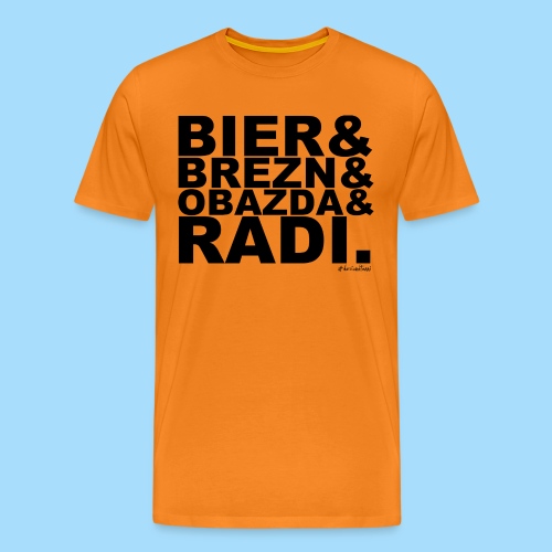 Bier & Brezn & Obazda & Radi. - Männer Premium T-Shirt