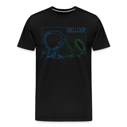 big_loop_coaster_shirt_line - Männer Premium T-Shirt