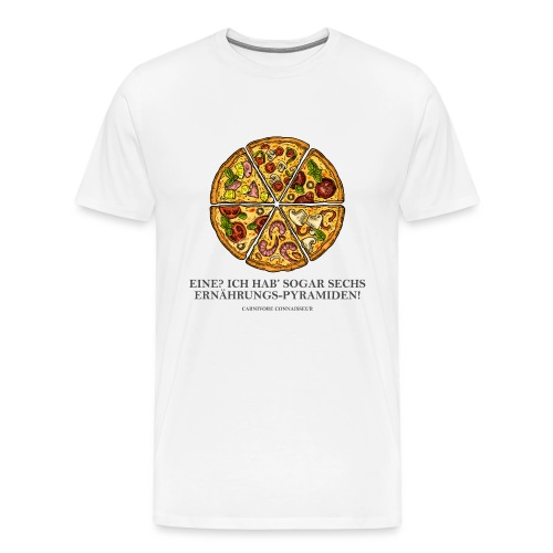 Ernährungspyramide aus Pizza - Männer Premium T-Shirt