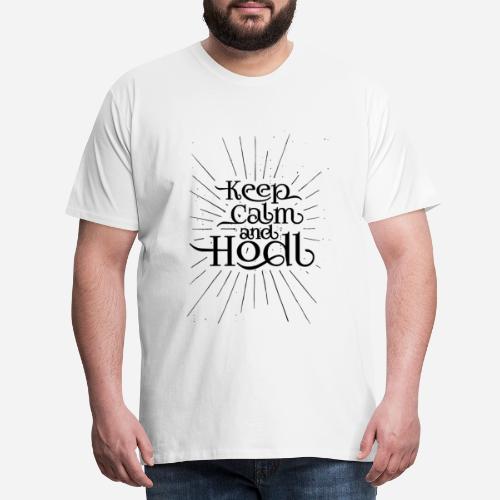 Keep Calm and Hodl - Vintage style - Camiseta premium hombre