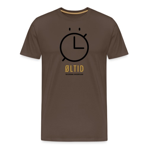 ØLTID logo svart - Premium T-skjorte for menn