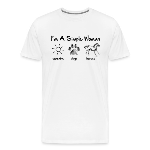Vorschau: simple woman horse dog - Männer Premium T-Shirt