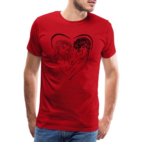 Cheval cavalière passion ❤ FC - T-shirt Premium Homme