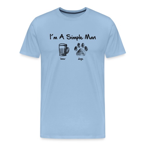 Vorschau: simple man dogs beer - Männer Premium T-Shirt
