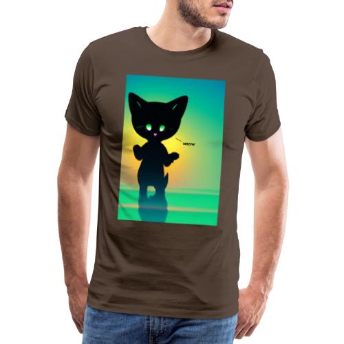 SIIKALINE SCARY CAT - Premium-T-shirt herr