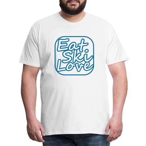 eat ski love - Mannen Premium T-shirt