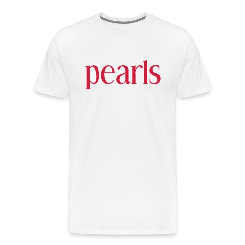 Pearls röd - Premium-T-shirt herr