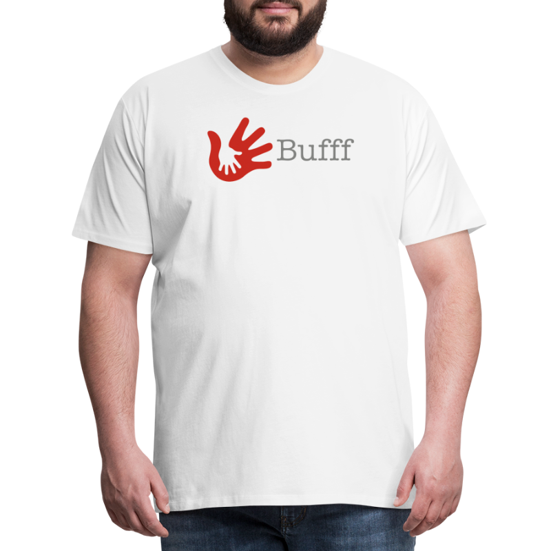 Bufff Logo med text - Premium-T-shirt herr