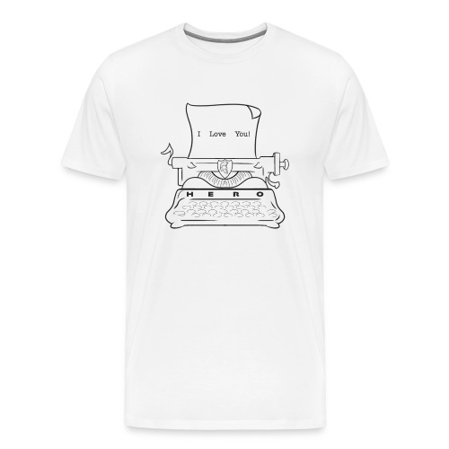 Typewriter - I Love You - Männer Premium T-Shirt