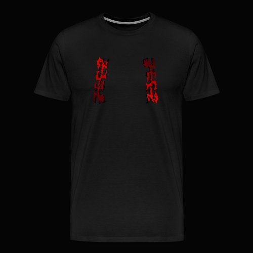 zeez rouge ombre noir abimé - T-shirt Premium Homme