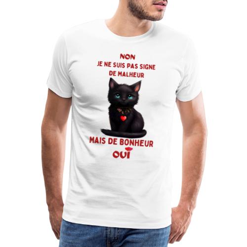 Chat noir du bonheur 1 - T-shirt Premium Homme