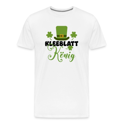 Kleeblatt König | Irland Ire St. Saint Patrick - Männer Premium T-Shirt