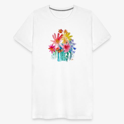 Blumenstrauß aquarell - Männer Premium T-Shirt